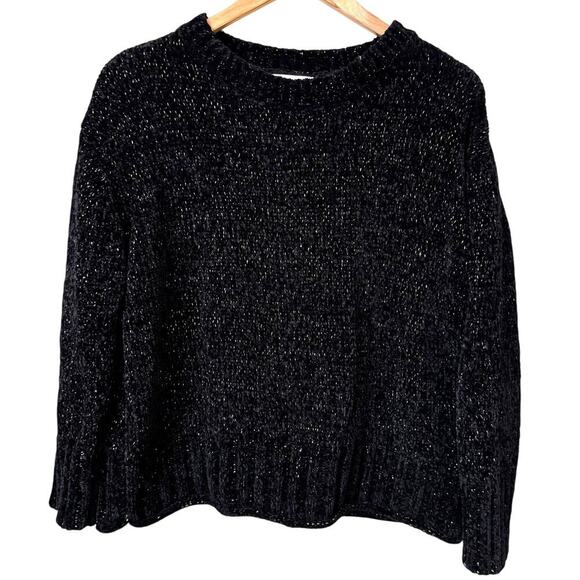 Cynthia Rowley Sweaters - Cynthia Rowley Soft Chenille Knit Pullover Sweater Women's Sz Large Gold Black